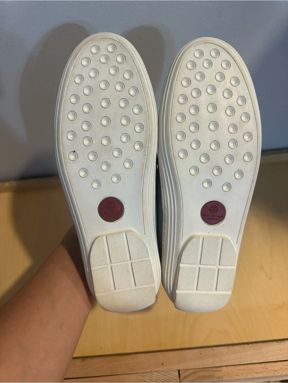 Kids Light Blue Slip-On Dress Loafers with Contrast Stitching